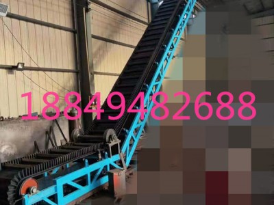 大倾角皮带输送机 木屑上料传送带 大倾角爬坡输送机图2