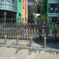 湖北半自动升降柱 防撞路障地柱 武汉升降桩安装图