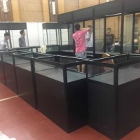 酒店玻璃柜出租珠宝展示柜黑色柜子厂家租赁